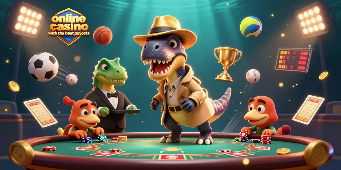 Experience the excitement of an online casino with the best payouts featuring a velociraptor card counter, a stegosaurus pit boss, and a sneaky compy.