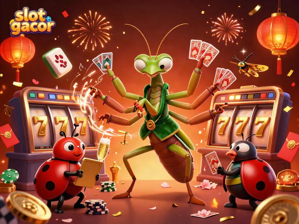 Experience slot gacor excitement with vibrant characters and casino elements in an engaging 3D scene.