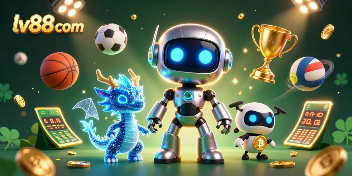 Engage with the exciting world of lv88 com's online betting featuring vibrant casino elements and futuristic characters.