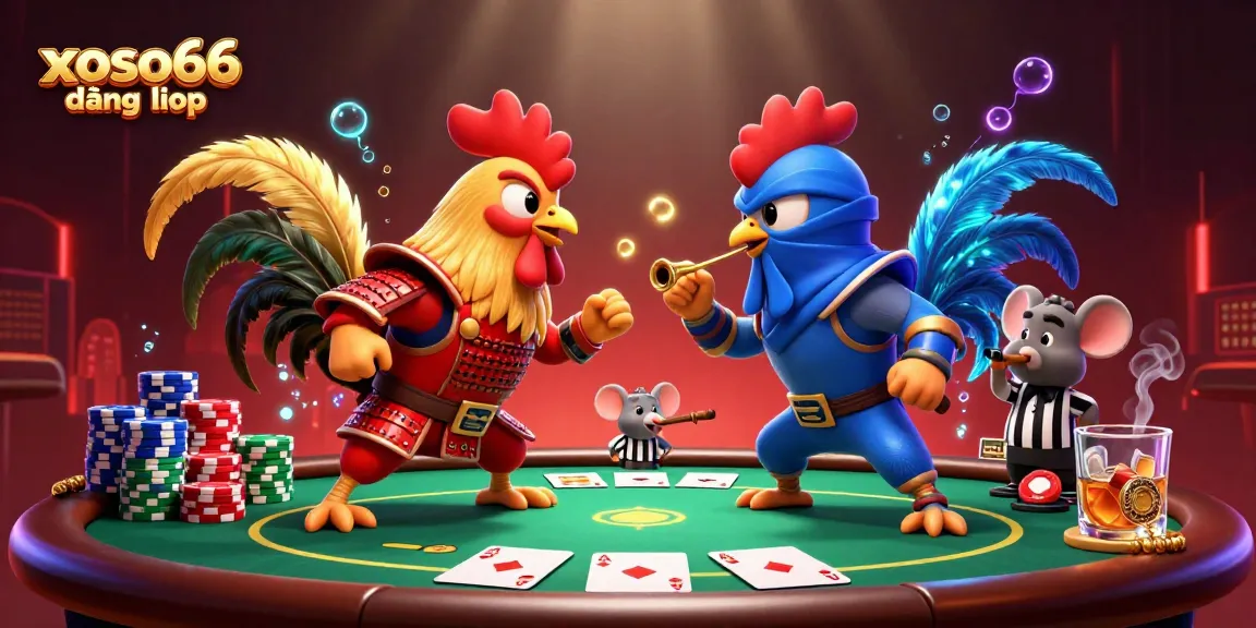 Experience the thrills of xoso66 đăng nhập with a dynamic rooster showdown and gambling elements.