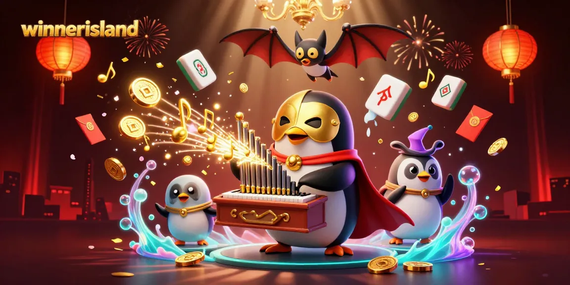 Experience the thrill at winnerisland with colorful characters, flying coins, and vibrant casino games.